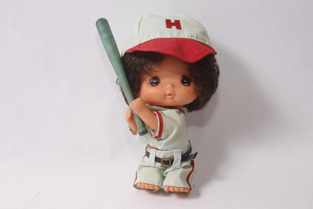 1970s Sekiguchi Monchhichi Baseball Player Vintage Doll ~ 260730-WH 467